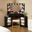 Ensemble de coiffeuse de maquillage moderne avec miroir et armoires Modern Corner-1932705159