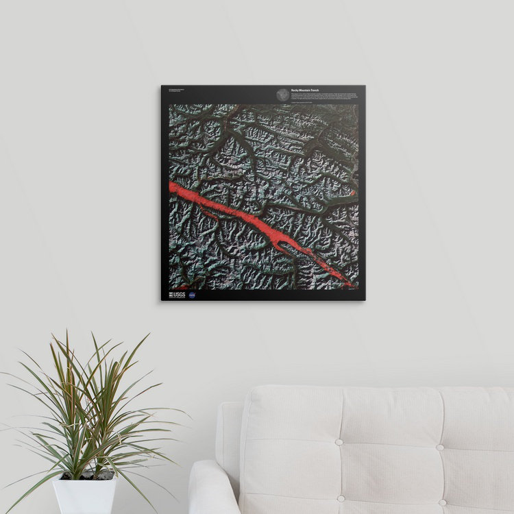 « rocky montagnes-usg earth », reproduction d’impression, H 20 po x l 20 po x P 1,25 po, Toile
