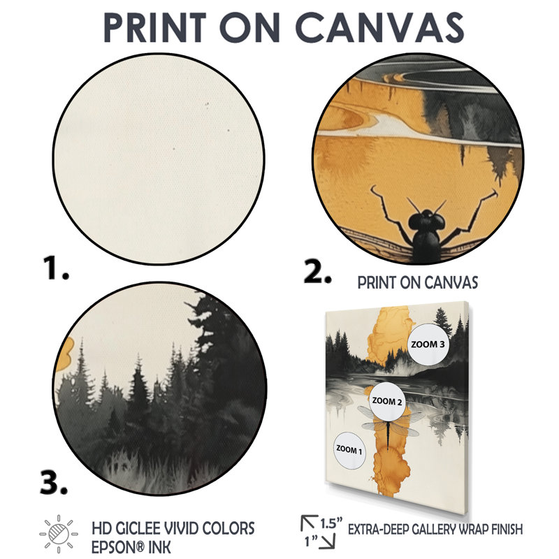 Pana - Animals Canvas Wall Art, Noir, H 20 po x l 12 po, Reproduction encadrée d'une seule photo