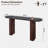 63 Inch Modern Console Table With Arc Faux Marble Texture Top, Fluted Wood Base, Contemporary Entryway Sofa Table For Living Room, Hallway, Foyer-124538793