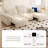 Creamy white Polyester Modular Power Reclining Sofa