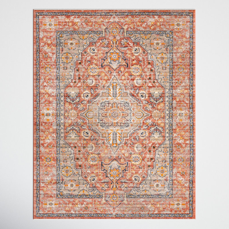 Tapis oriental bleu / rouge / beige Gause, Rectangle 2 pi 11 po x 5 pi 3 po, null