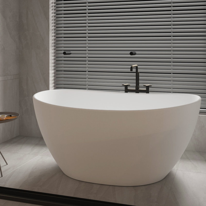 Baignoire de trempage autoportante en résine 59 po x 59 po