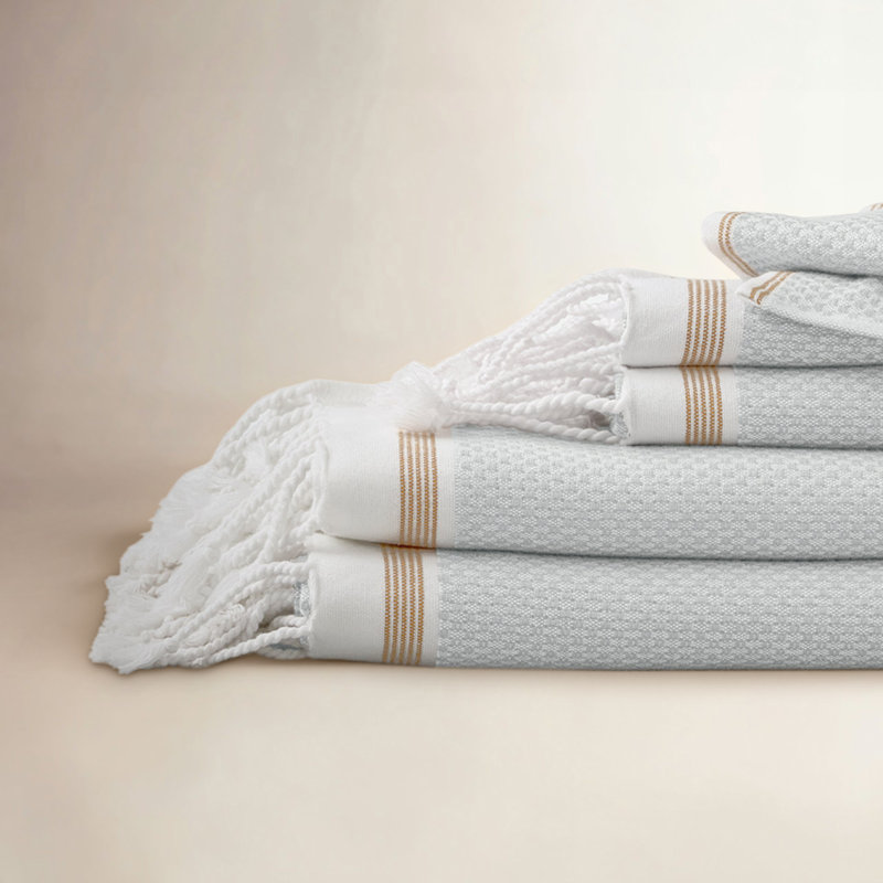 Ensemble de serviettes méditerranéen biologique, Phoque avec fauve, Ensemble 6 serviettes de bain