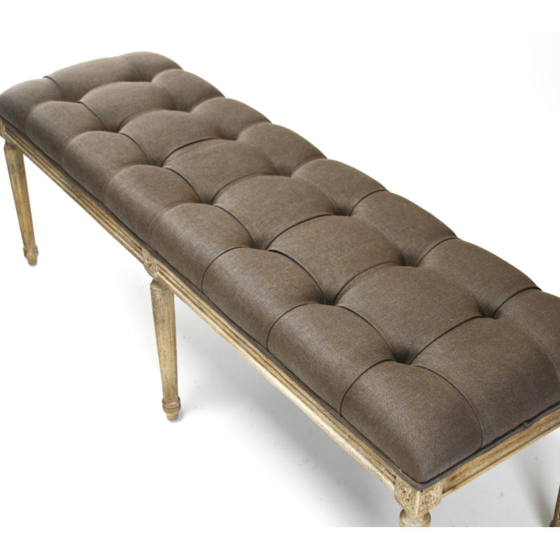 Louis Bench, Aubergine Linen