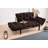 Stylish 2-Seat Sofa Bed, Fabric, 61.0 x 27.6 x 27.6 inches | 100% Metal Frame, High DNS Foam Filling, Easy Clean | Bed Size: 73.6 x 27.6 inches | Maximum Weight Capacity: 440 lbs | Perfect for Small Spaces, Bohemian & Industrial Design-713767581