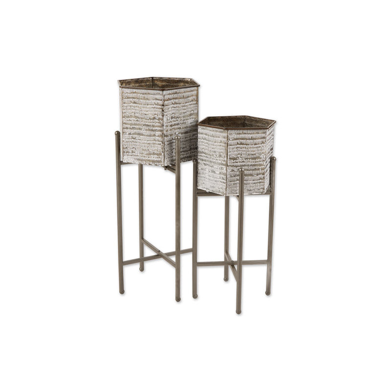 ENSEMBLE DE PLATEAUX HEXAGONAUX SEAU / 2