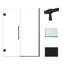 Porte de douche à charnière avec verre transparent l 57 po x H 76 po Transolide Elizabeth-106675493
