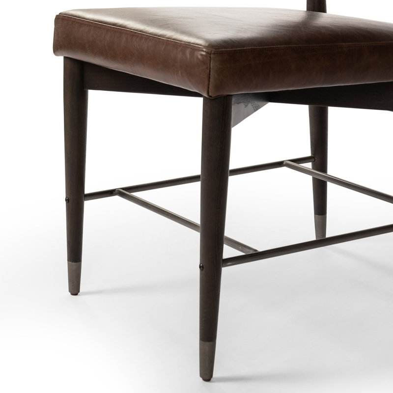 Anton Upholstered Dining Chair, Havana Brown Leather