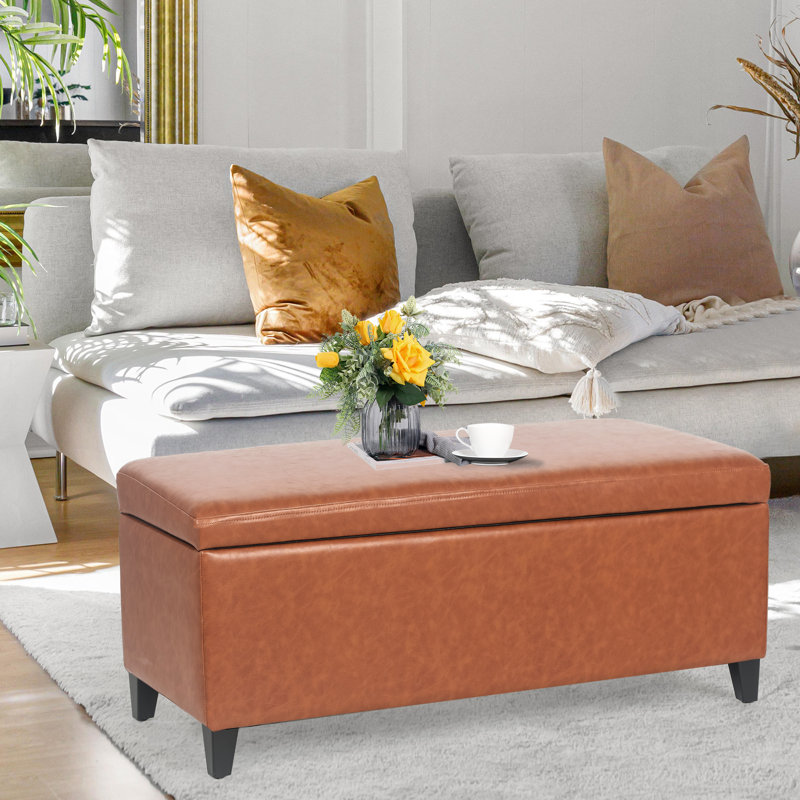 Repose-pieds rectangulaire avec rangement Kawana