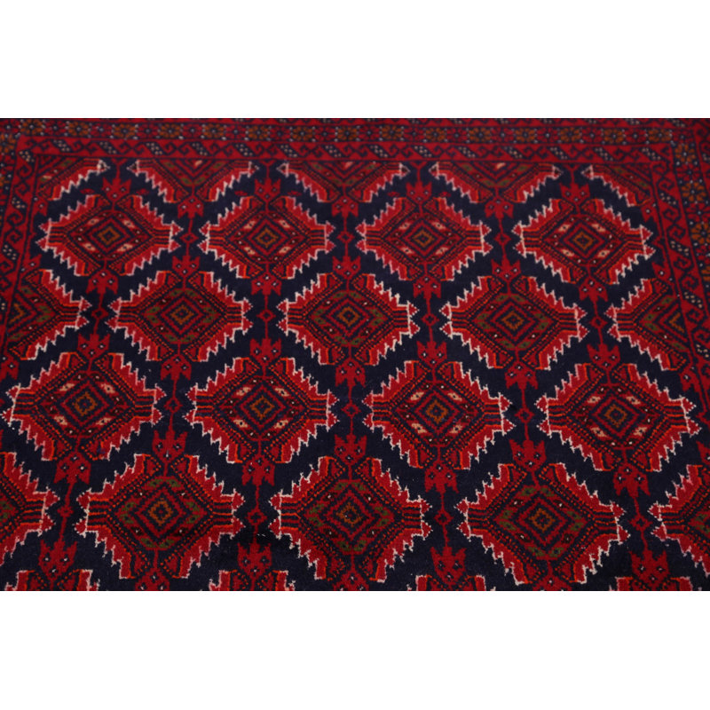 All-Over Geometric  Oriental Area Rug 3x6