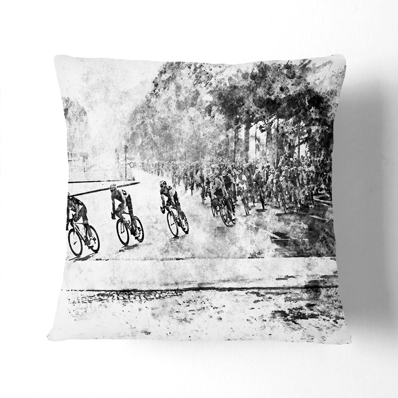 Square Cushion, Stone, 40cm H x 40cm W x 15cm D