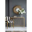 Miroir mural 27 po, finition dorée décorative pour hall d'entrée, salon moderne