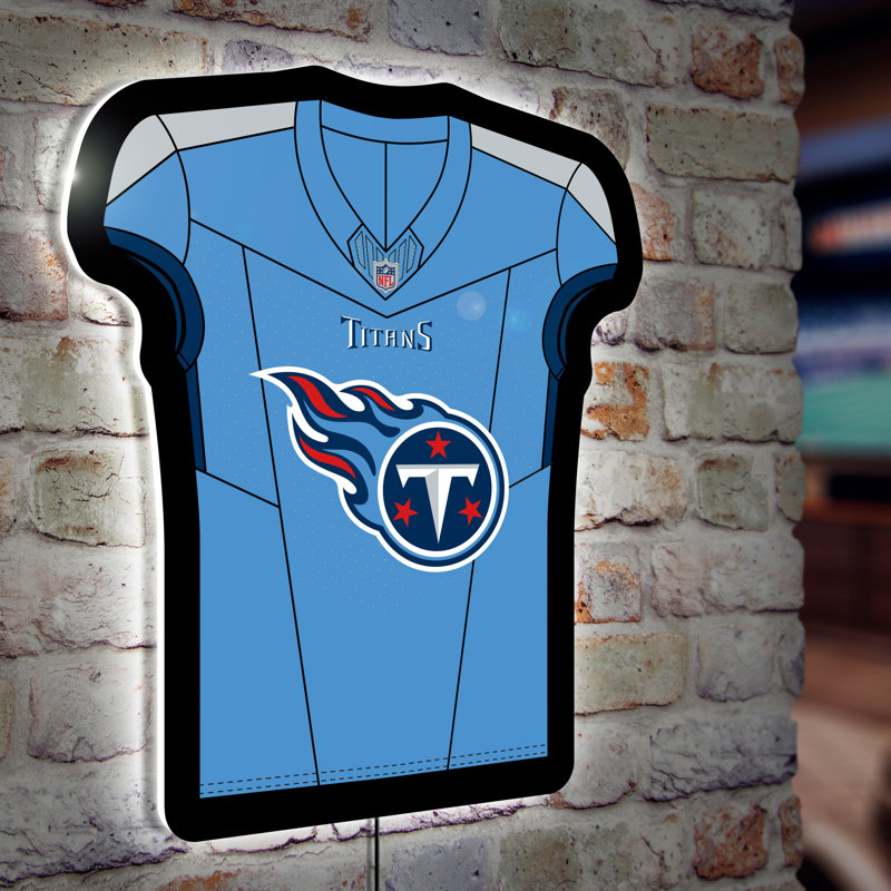 Panneau mural lumineux en forme de chandail à DEL 23 po Tennessee Titans