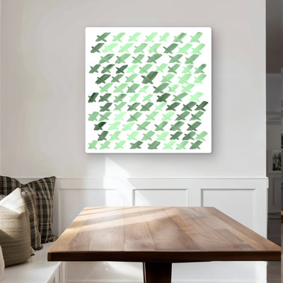 Green pattern x - Abstract Shapes Metal Print for Home Decor