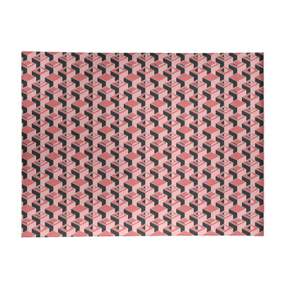 Tapis rose/noir skyscrapers