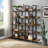 [VIDEO] 5 Tier Bookcase Home Office Open Bookshelf, Vintage Industrial Style Shelf With Metal Frame, MDF Board (Old Sku:WF286176AAT)-1300025378