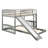 Gray Twin Over Bunk Bed With Slide - Quality Solid Wood Build For Fun And Function In Includes Enhanced Functionality