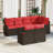 vidaXL Garden Sofa Set Brown Poly Rattan-1551296762