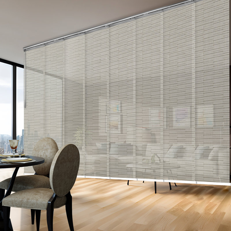 Rail extensible à panneau double 8 panneaux Pewter Filigree 130 po - 175 po, largeur de panneau 23,5 po, L 116 po x L 175 po