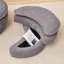 Et fauteuil pivotant avec siège confortable en velours côtelé gris-118010485