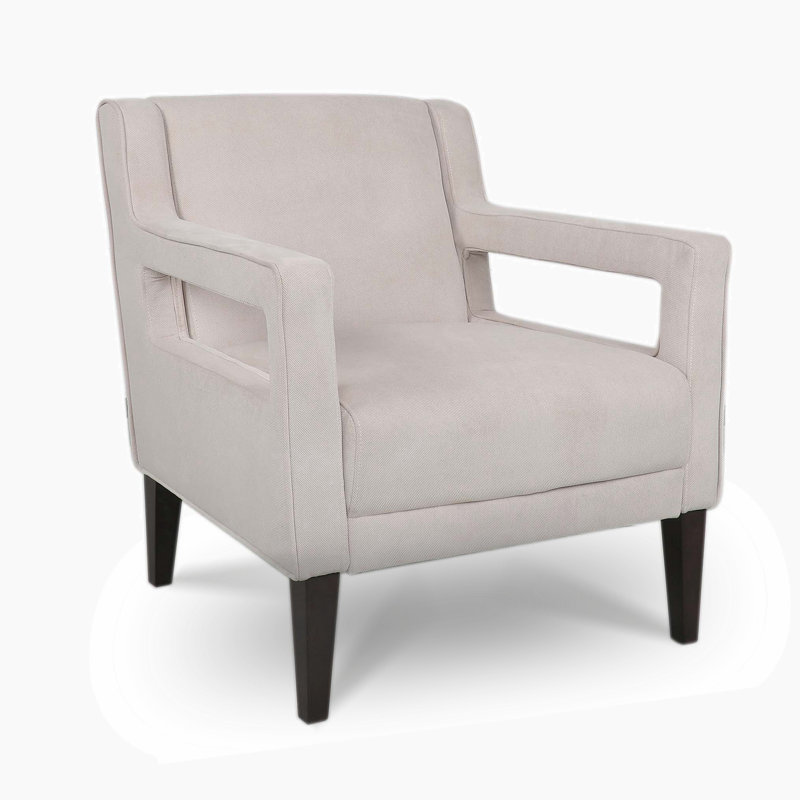 Jeser Upholstered Armchair, Gray Fabric, 39.9" H x 26.4'' W x 30.1'' D