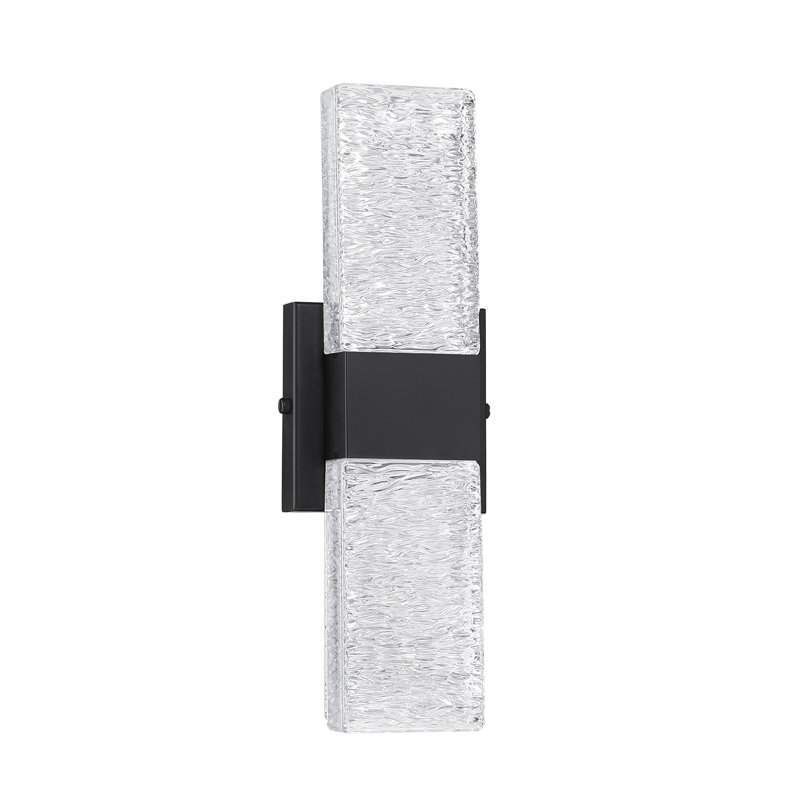 Éclairage pour salle de bain 2 lumières DEL à intensité variable Colbourn, Noir, Verre n ° 1