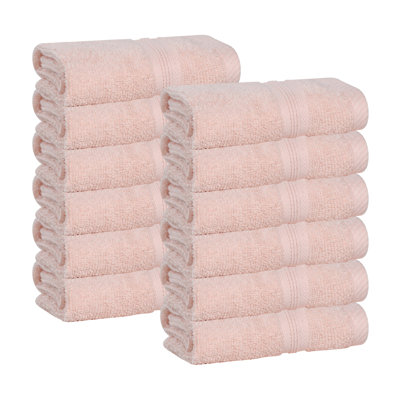  Smart Quick-Dry Zero Twist Cotton Face Towels, Set Of 12