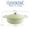 Commichef Lightweight Cast Iron 3L Enamelled Cast Iron Dutch Oven-124362326-124362327
