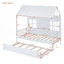 Lit Wood House avec lit gigogne simple-1316509390