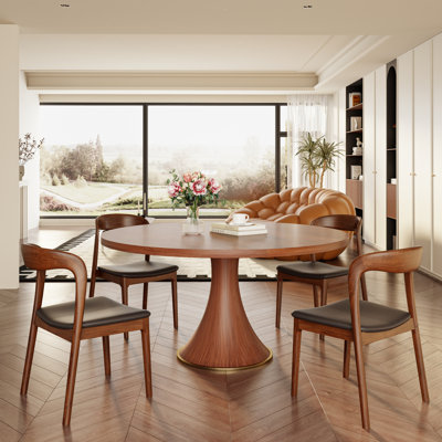Ensemble de table de salle à manger 5 pièces, avec 4 chaises rembourrées