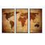 Ancienne carte du monde, impression sur toile flottante 3 pièces-425374987-425374984