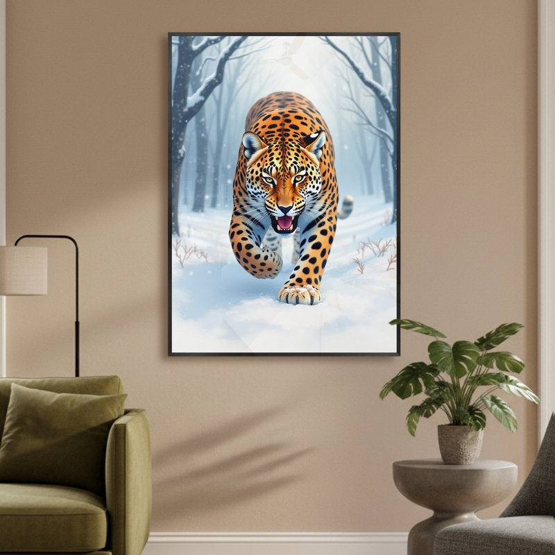 Single Picture Frame LED Illuminated Wall Art Wall Art on Glass / Aluminium, 60 cm H x 50 cm W