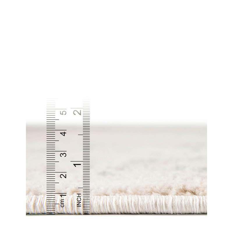 Hagood Oriental Area Rug in Ivory/Gray/Pink