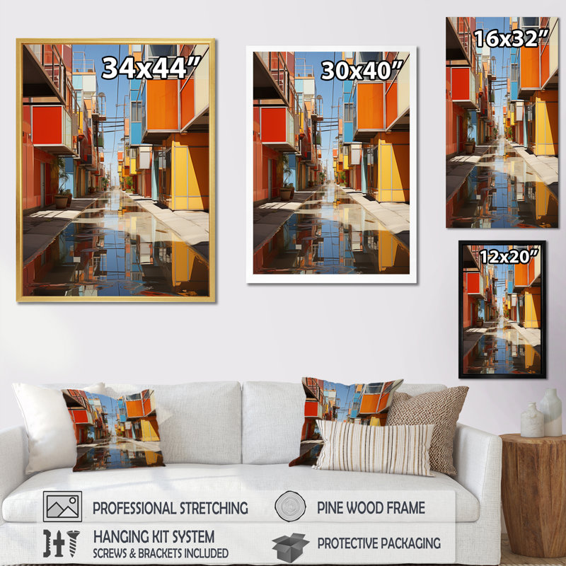 Urban Kaleidoscope I sur toile, Toile tendue, H 32 po x l 16 po x P 1 po