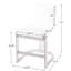 Ensemble de 2 tabourets de bar modernes en bois massif à hauteur de comptoir de 24 po, chaise d'îlot de cuisine rembourrée en lin-125536055