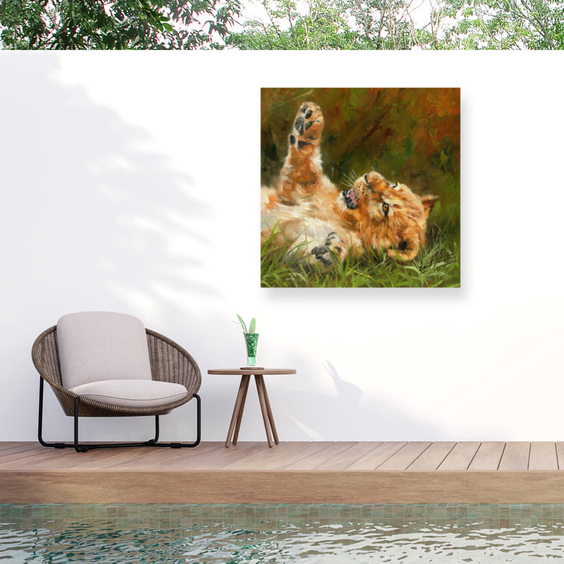 Toile d'extérieur David Stribble Lion Cub 1012, H 14 po x l 14 po