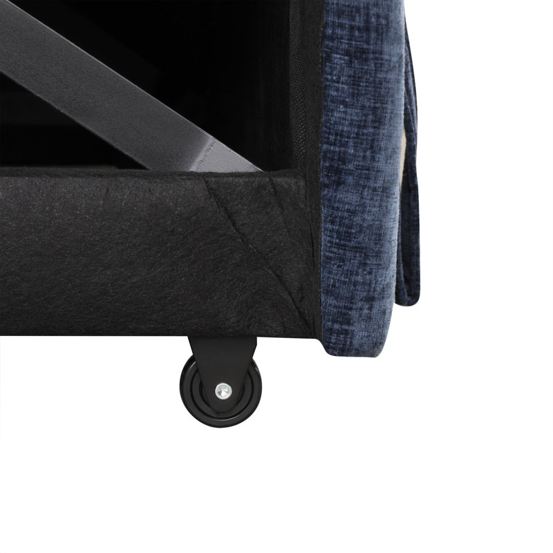 U_STYLE Canapé-lit modulaire rembourré avec espace de rangement, Polyester bleu