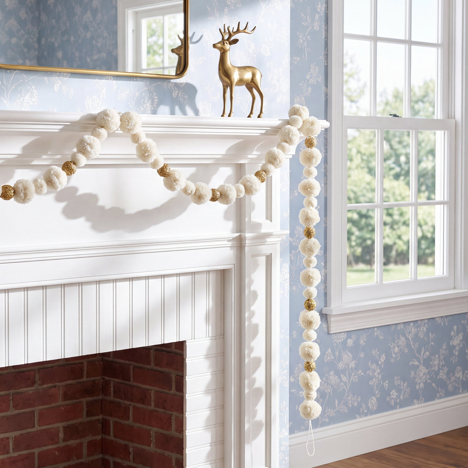 72" Pom Pom Christmas Garland