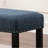 Blue Linen And Cotton Upholstered Dining Bench With Intriguing Nailhead Trim - Solid Hardwood Legs, Modern Design, 44"W X 16.5"D 19"H In Fascinating Base, Luxury Seat,-1202205110