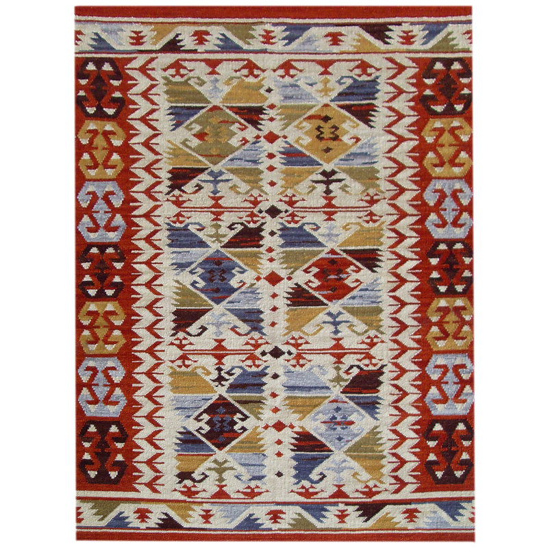 Southwestern Wool Hand Woven Area Rug, Rectangle 120 x 180cm