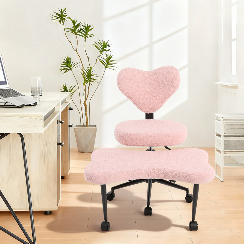 Chaise de lecture rose réglable