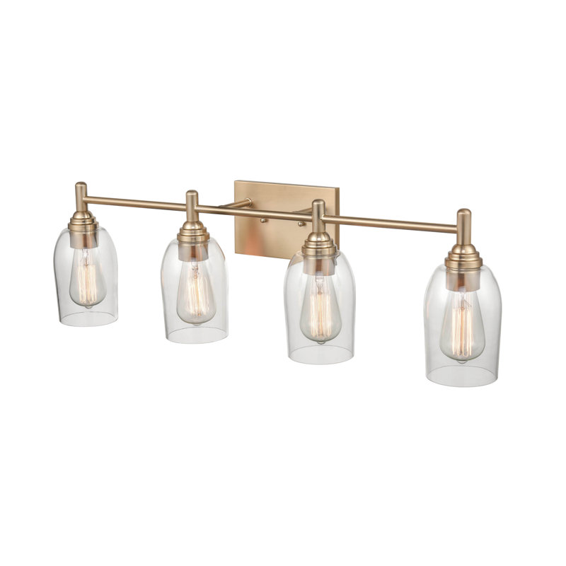 4 Light 30.875 In. Bathroom Vanity Light, Modern Gold