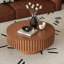 Table basse ronde, table de thé en forme d'olive, table de salon-409179580