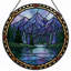 Panneau de vitrail 12 "H Mountain Lake-1474444792