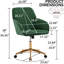 Chaise de bureau ergonomique en velours - Siège réglable et confortable pour une utilisation prolongée à la maison ou dans la chambre.