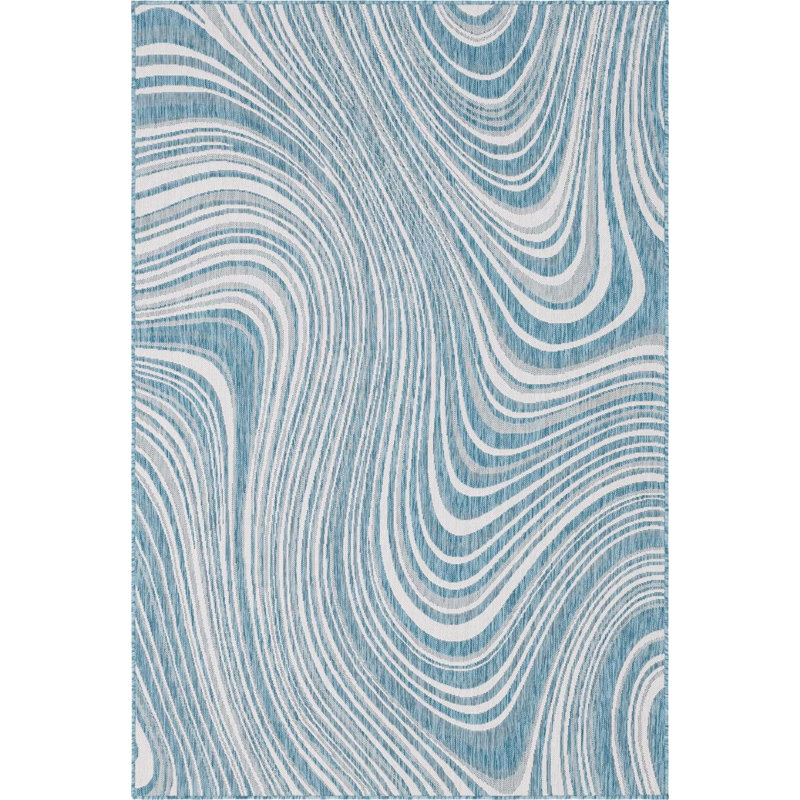 Tapis d'extérieur couleur iris ciel, Rectangle 6 pi x 9 pi