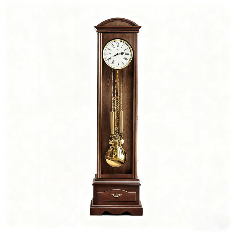 Horloge de plancher en bois massif European Simple