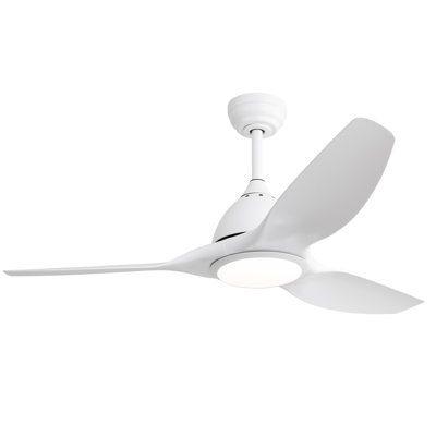 52 Inch Modern Ceiling Fan with 22W LED Light, 3 ABS Fan Blades DC Motor Ceiling Fan for Indoor