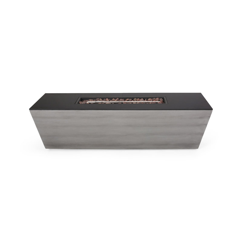 56" RECTANGLE MGO FIRE PIT - 50 000 BTU